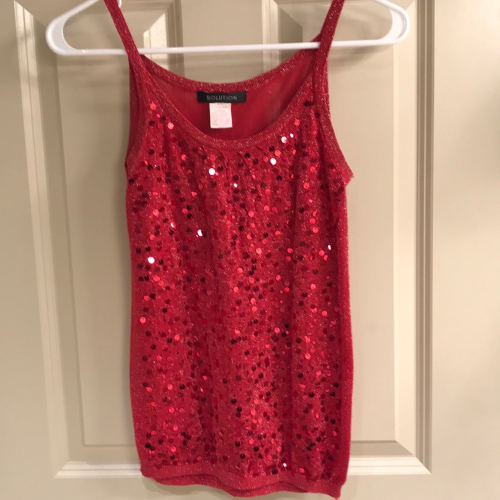 *FINAL PRICE*     Sparkly red boutique tank